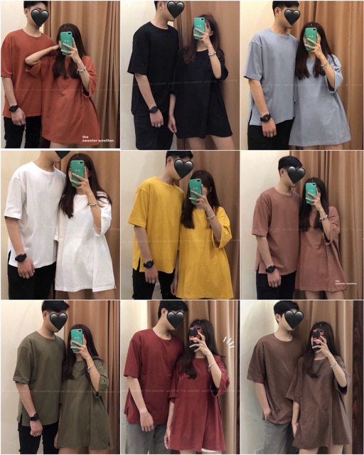 Áo phông trơn oversize, áo thun trơn mặc đôi nam nữ (Ảnh thật) | BigBuy360 - bigbuy360.vn