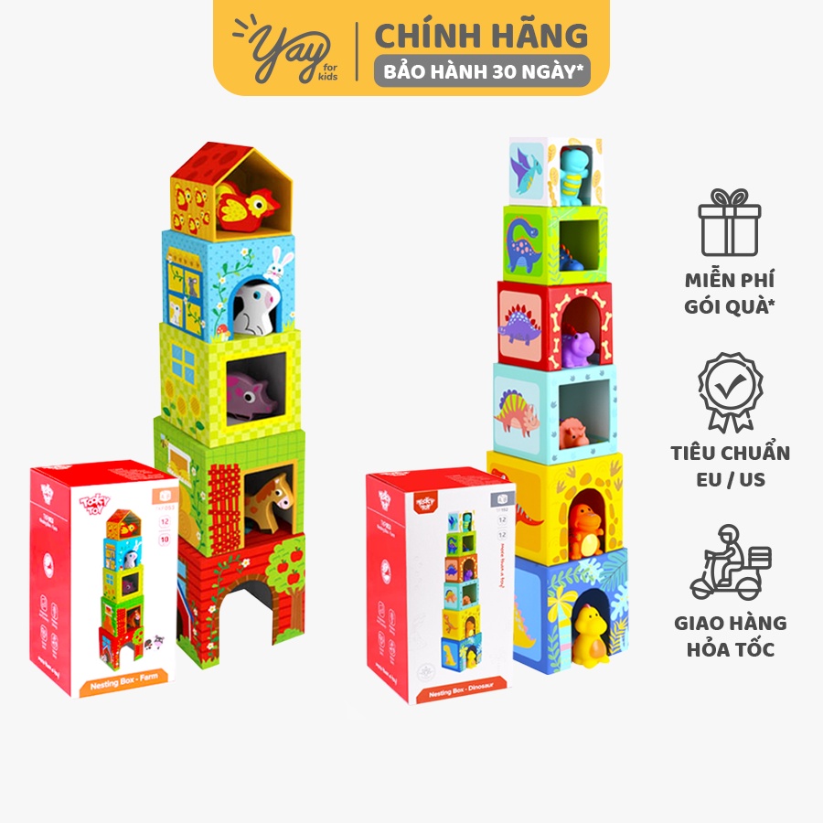 [NHIỀU MẪU] Trò Chơi Chiếc Hộp Sắp Xếp cho bé 12m+ - Tooky