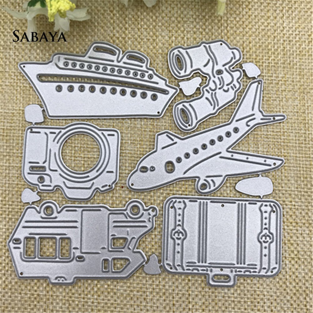 Khuôn cắt giấy làm từ kim loại hình tàu bay trang trí sổ lưu niệm