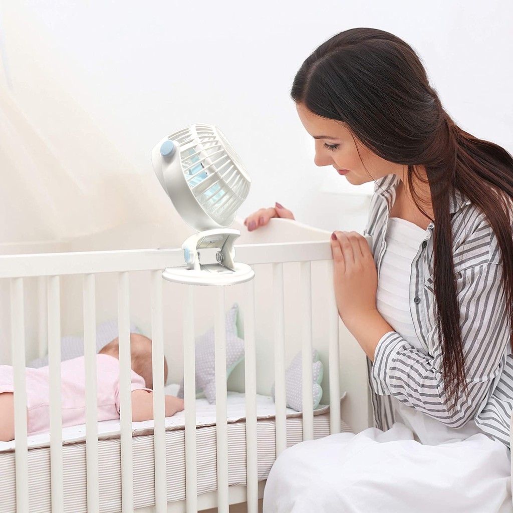 Quạt Kẹp Bàn Xoay 720 Độ Cực Mát - Quạt Mini Văn Phòng Không Tiếng Động, Gắn Xe Đẩy Em Bé | BigBuy360 - bigbuy360.vn