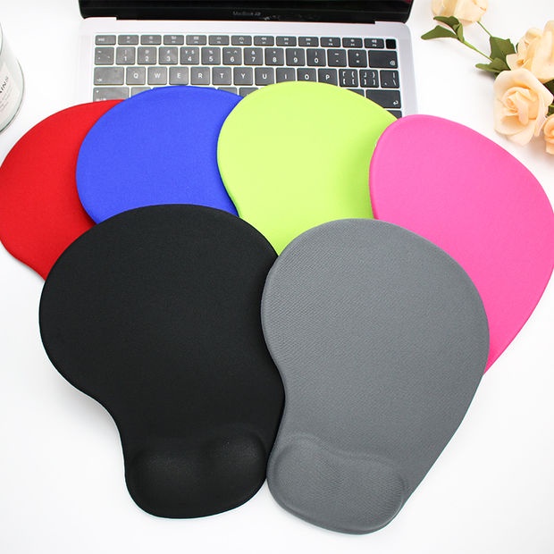 Miếng lót chuột để bàn sử dụng máy tính văn phòng có đệm kê cổ tay 3d bằng silicone màu trơn sáng tạo