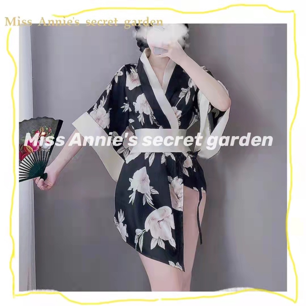 🎁Đồ ngủ sexy🎁Kimono Áo choàng ngủ lụa satin cao cấ+Quần lót Freesize 40-65kg (Không có tất)---020 | BigBuy360 - bigbuy360.vn