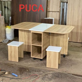 [𝐆𝐢𝐚̉𝐦 𝐠𝐢𝐚́] Bàn ăn kèm 4 ghế gấp gọn thông minh, nội thất phù hơp cho căn nhà hiện đại, hàng cao cấp có bảo hành 5.0