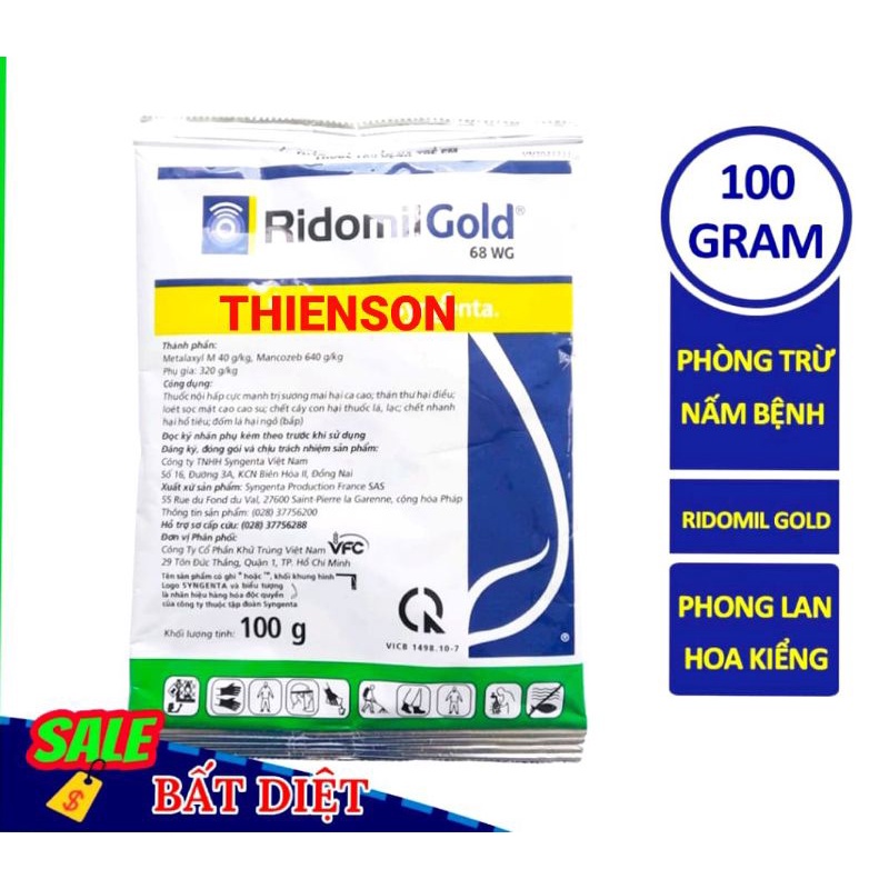 Thuốc Ridomil GOLD 68 WG 100g  Loại Bỏ Bệnh Ở Cây Và Rau