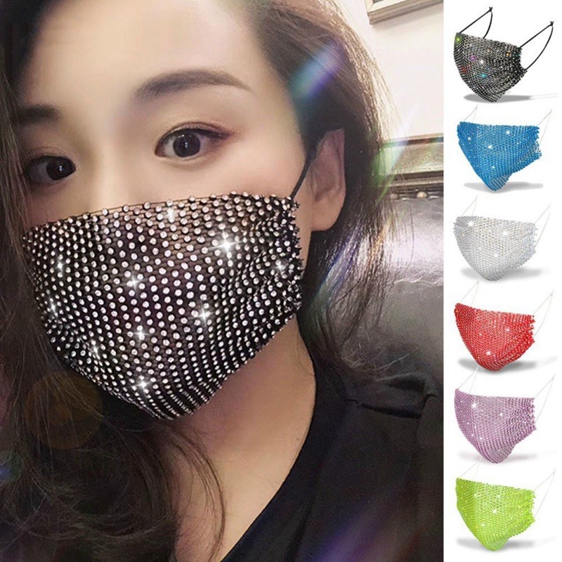 Khẩu Trang Đính Đá Cao Cấp Cho Nữ