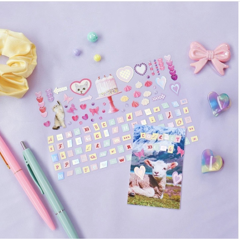 HOLOGRAM STICKERS TRANG TRÍ - DAISO HÀN QUỐC