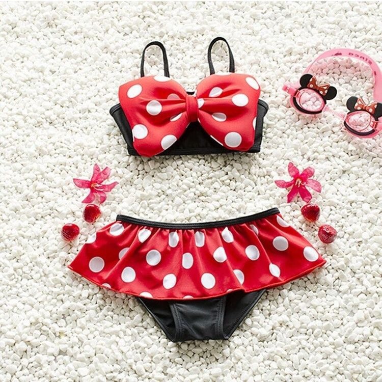 BIKINI CHẤM BI NƠ CHO BÉ ĐỦ SIZE