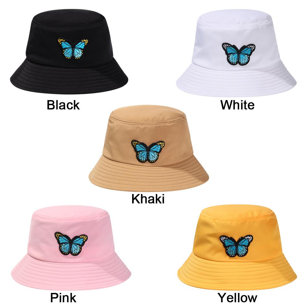 EUTUS Mũ Bucket Chất Cotton Hoạ Tiết Bướm Thiết Kế Đơn Giản Cho Nam Và Nữ
