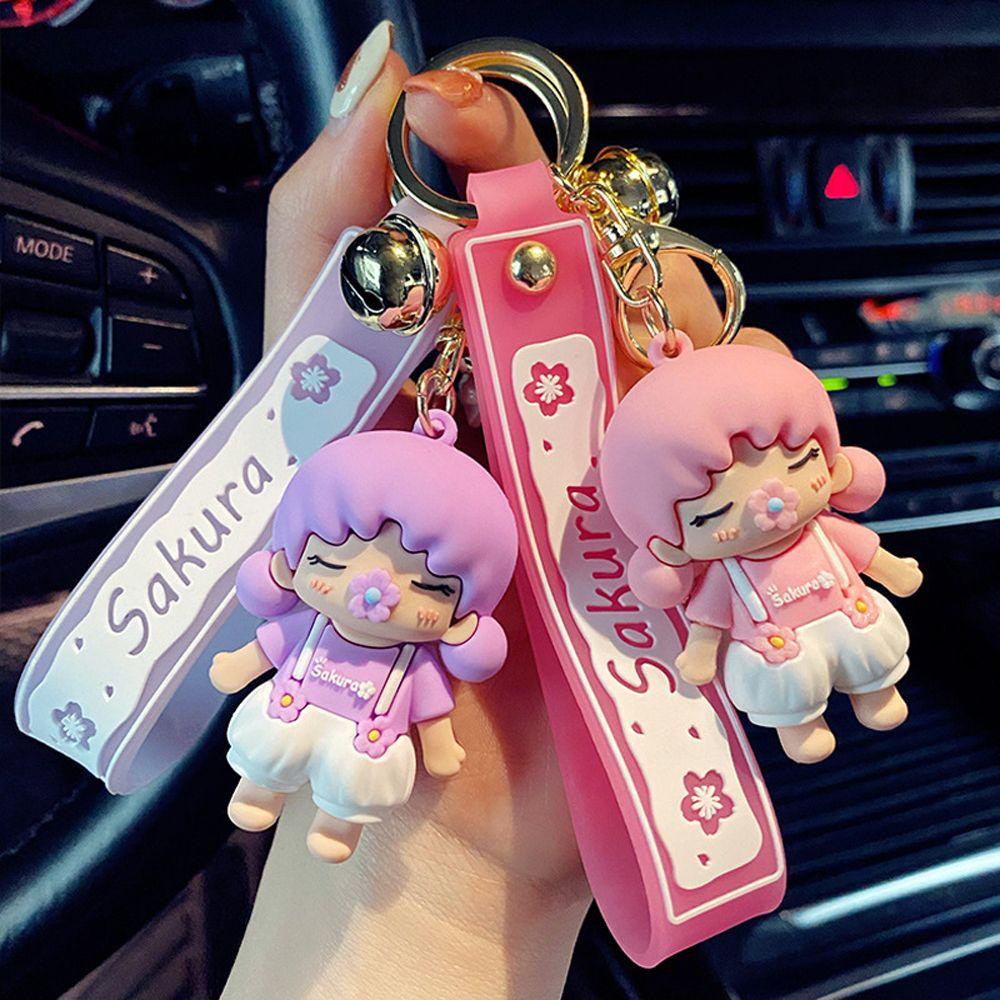 Móc Khóa Hình Búp Bê Sakura Dễ Thương