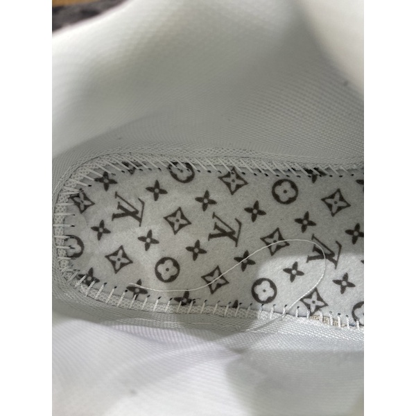 Giầy Thể Thao Louis Vuitton LV Trainer Monogram Denim White Green Xanh Trắng -Vải Bò- Đen Best Siêu Cấp Dế Khâu