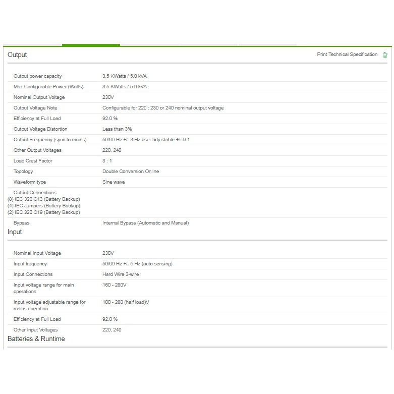 UPS Online công suất 5KVA- SURTD5000XLI