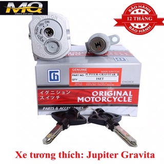 BỘ Ổ KHOÁ XE MÁY JUPITER GRAVITA ( 6 CẠNH KHOÁ ĐIỆN + KHOÁ YÊN )