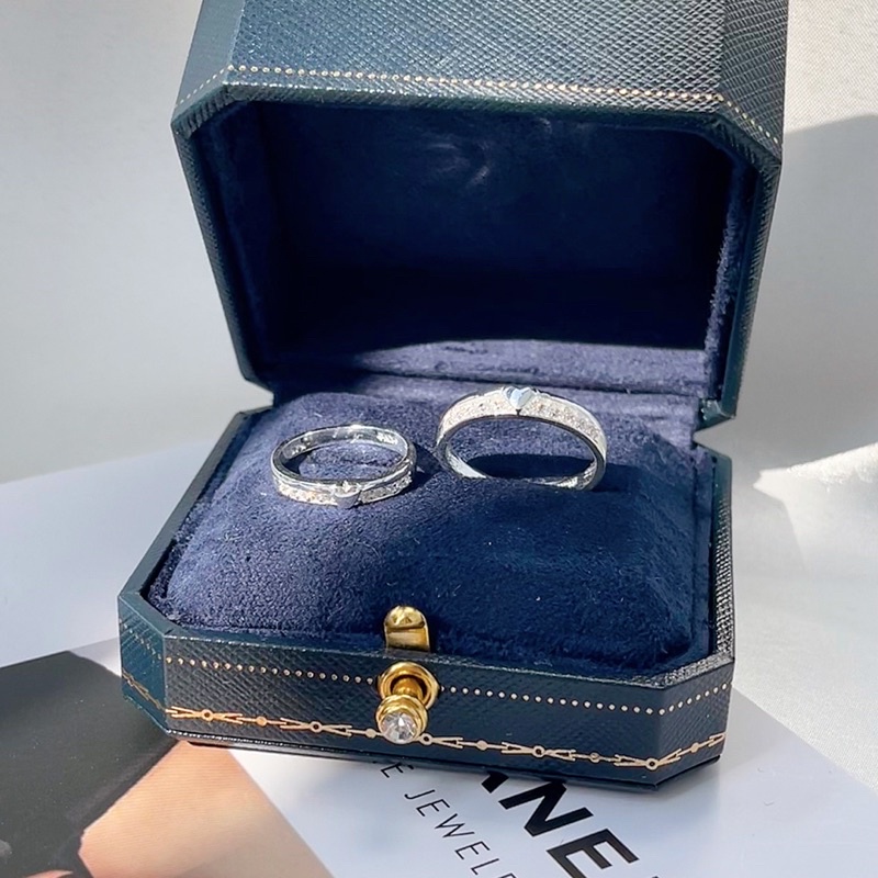 Nhẫn Cặp Đôi bạc khắc tên tình yêu nam nữ NC073 - Trang Sức MINA JEWELRY