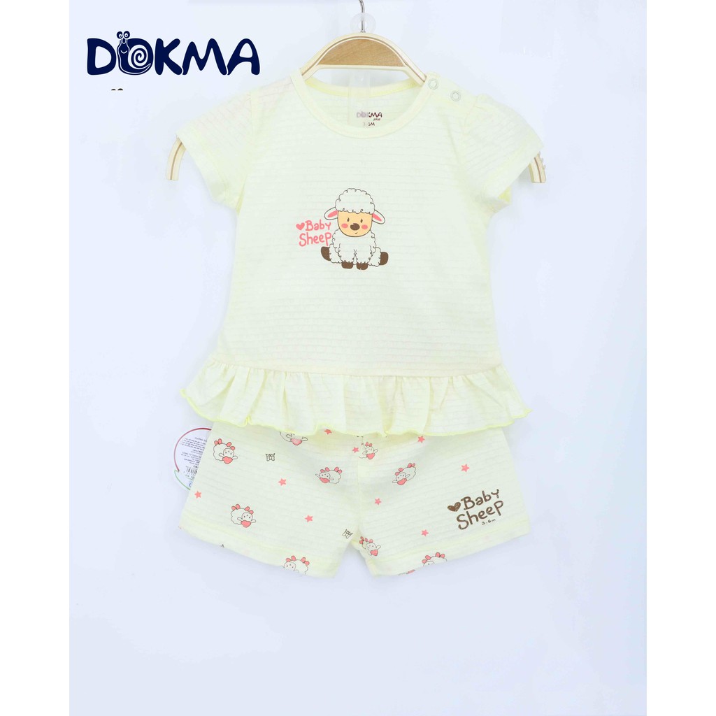 DB438 Bộ quần áo cài vai cộc tay BG Dokma (6-24M)