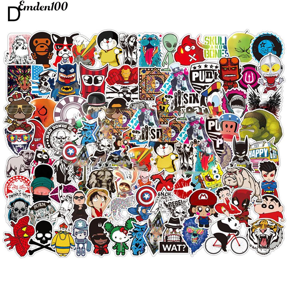 Set 100 sticker dán trang trí xe hơi