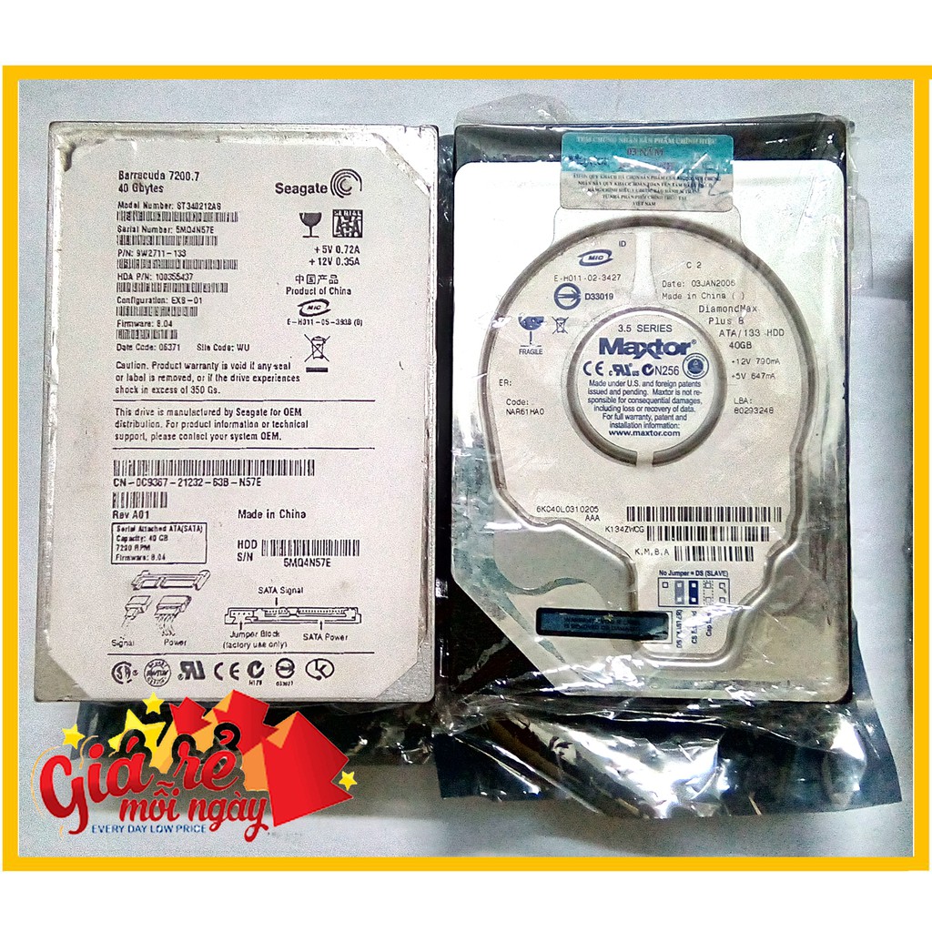 Ổ Cứng HDD ATA IDE 40Gb Máy tính PC | BigBuy360 - bigbuy360.vn