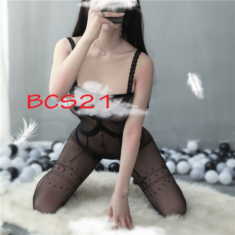 No. 55 N48 70 💕CHE TÊN💕 Bộ Bodysuit sexy Cosplay Xuyên Thấu Khoét Đáy Quyến Rũ Vải Mịn Bodystocking BCS21