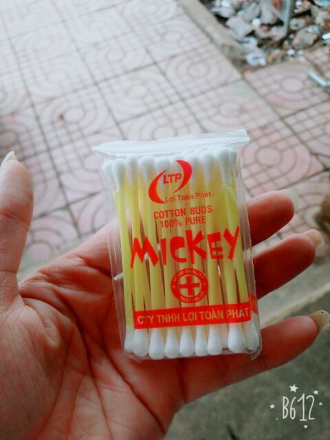 combo 12 gói tăm bông mickey