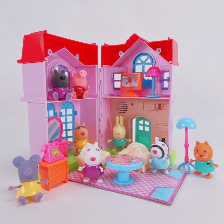 Đồ chơi ngôi nhà heo Peppa Pig, gia đình Heo Peppa