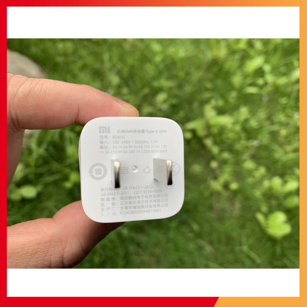 Sạc Xiaomi GaN 65W Type-C AD65G Cốc sạc nhanh 65w Xiaomi