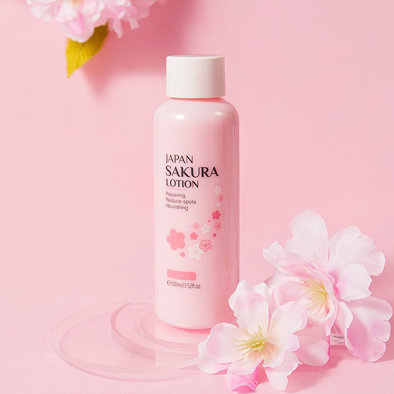 Toner dưỡng ẩm trắng da cân bằng độ PH Laikou Hoa Anh Đào Nhật Bản 100ml Dear Girl