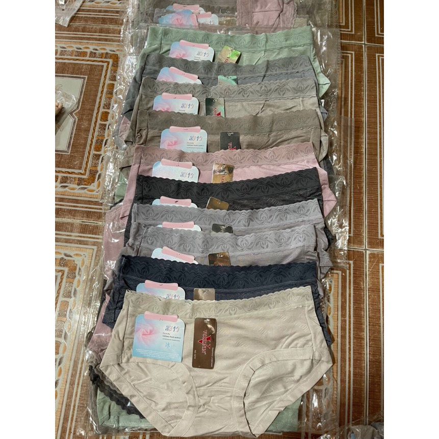 Quần lót nữ, Quần lót cotton cạp ren mềm mại, co giãn, thấm hút tốt X204