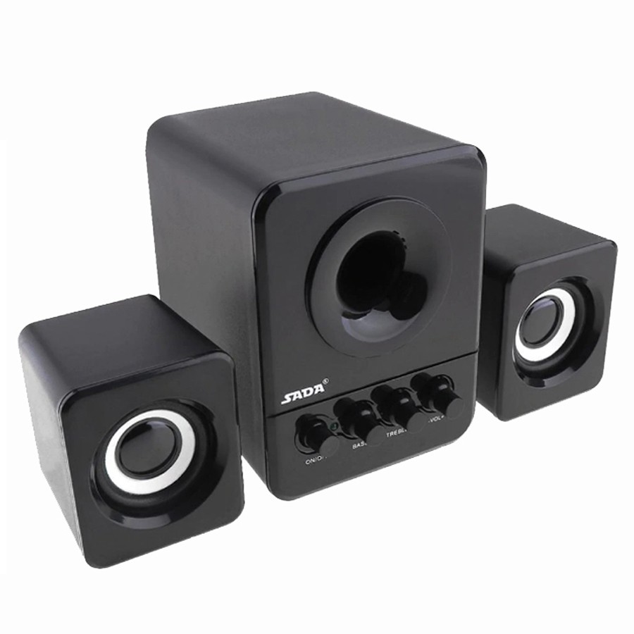 Bộ 3 Loa Vi Tính Máy Tính Nghe Nhạc 2.1 USB SADA D-203 Âm Thanh Sống Động, Nghe EDM, REMIX, Bolero Cực Đã