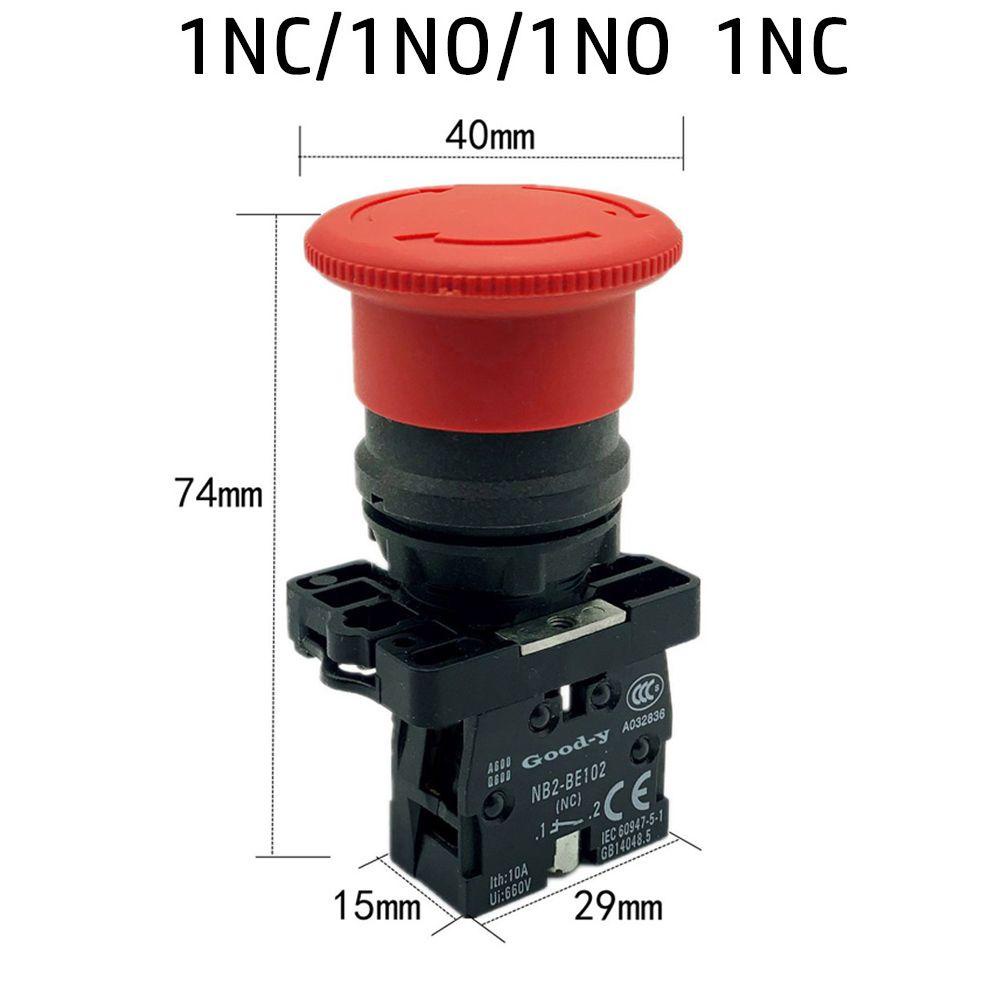 Công Tắc Nhấn Chống Nước KENT1 Màu Đỏ 22mm
