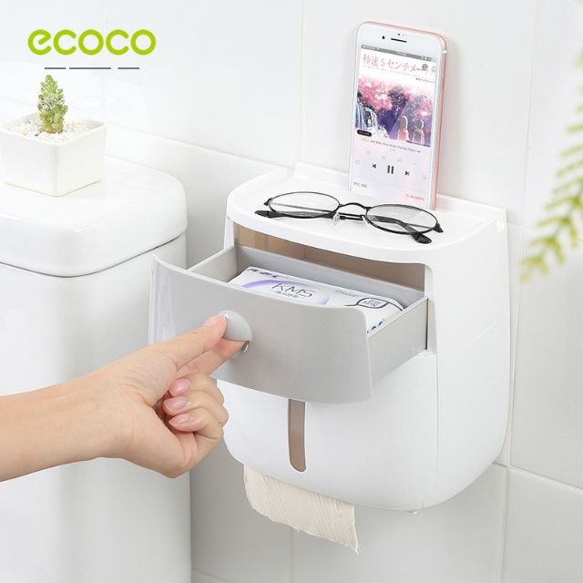 Hộp đựng giấy vệ sinh 2 ngăn Ecoco