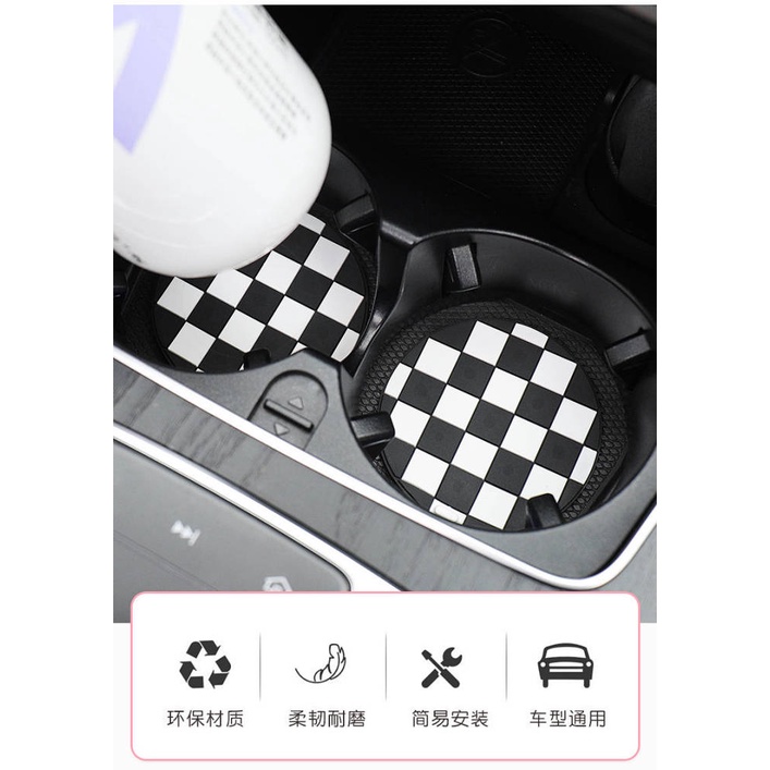 Miếng lót ly silicone hình hoa trà không trượt trang trí xe hơi dễ thương thông dụng SWRt