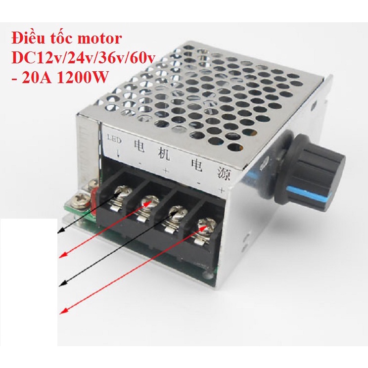 Điều tốc động cơ 775,895 DC9v-12v-24v-60V 20A 1200W - Mạch điều tốc