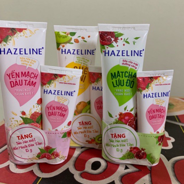 Sữa rửa mặt Hazeline Matcha, Kiwi nghệ 50g