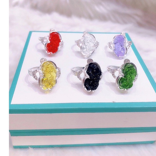 nhẫn tì hưu đủ màu chuẩn bạc ta có hóa đơn tiệm vàng