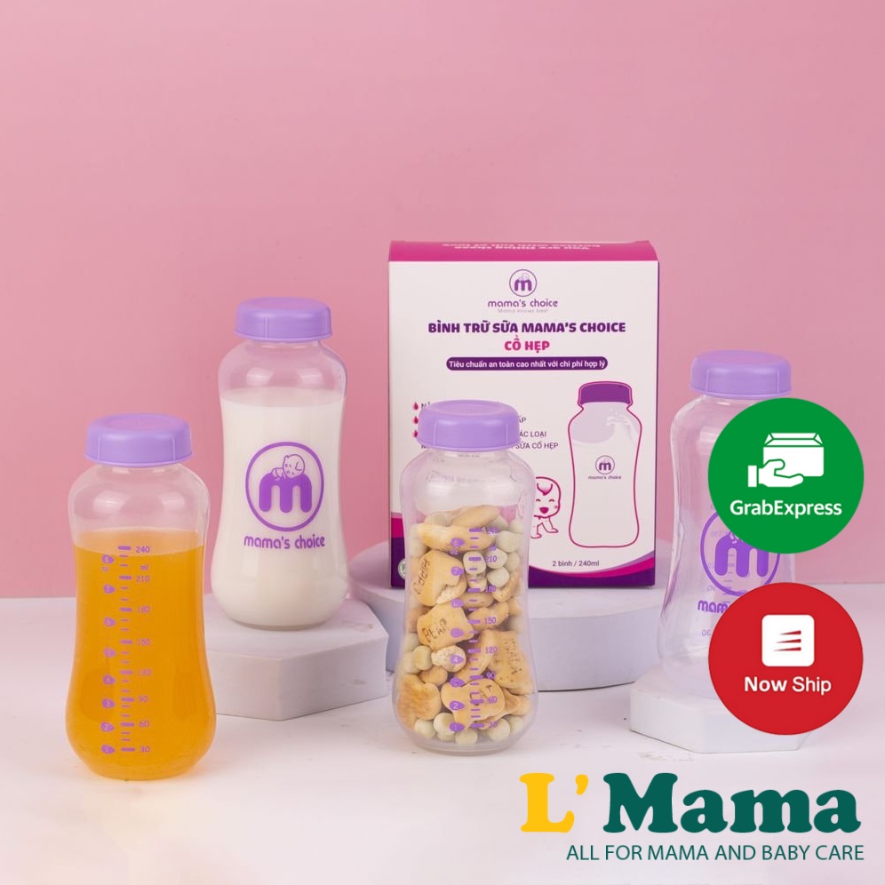 Bình Trữ Sữa Cổ Hẹp Mama's Choice Dung Tích 150ml–240ml Tương Thích Các Loại Máy Hút Sữa Cổ Hẹp
