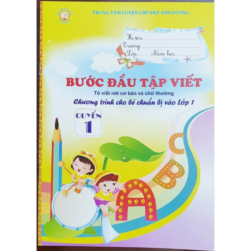 Vở Bước đầu tập viết (mầm non lên lớp 1)