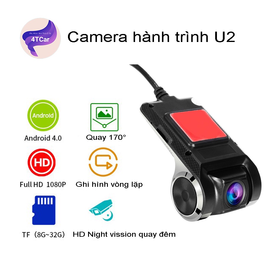 Camera Hành Trình Xe Hơi Hỗ Trợ Ghi Hình Ban Đêm 1080P_u2 có ADAS- GPS - Lưu Tốc Độ