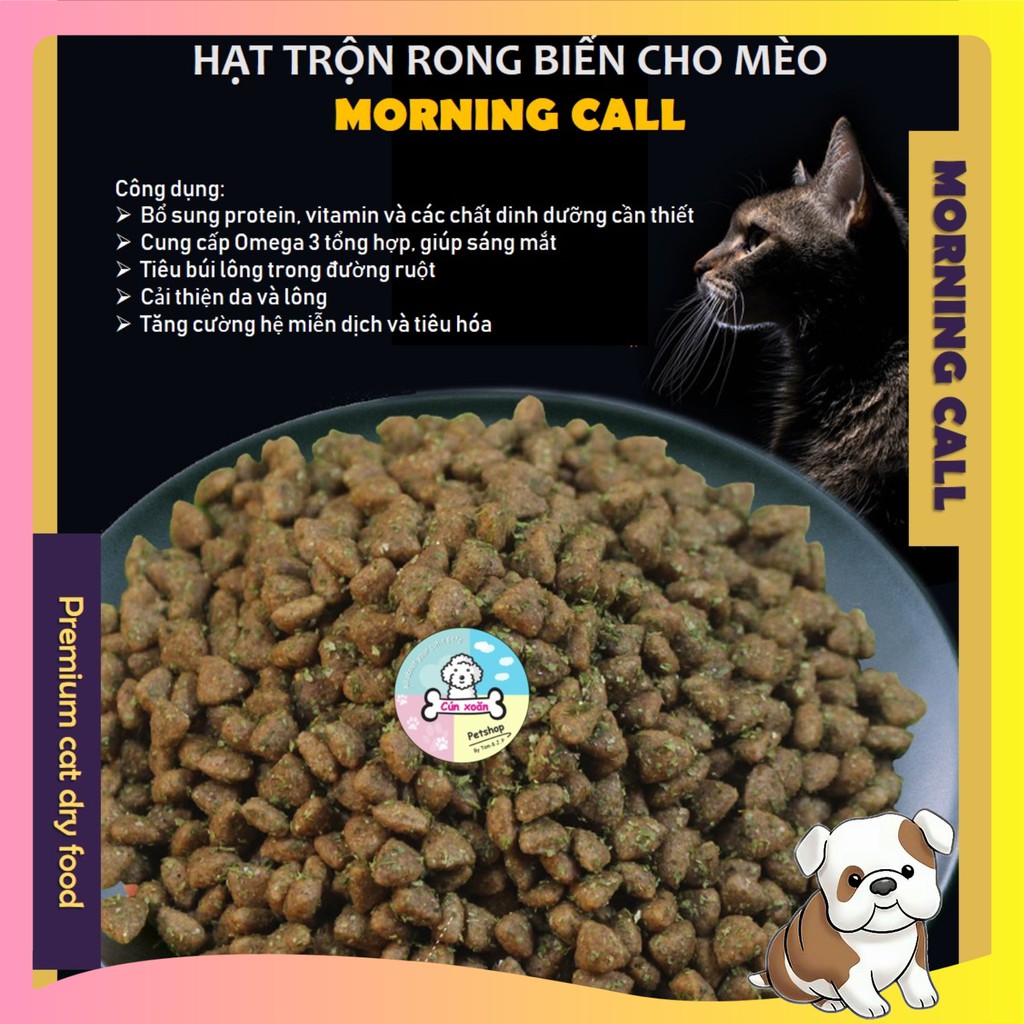 Thức ăn cho mèo vị rong biển Morning Call 🐱Túi 500gr🐱 phù hợp cho mèo từ 2 tháng tuổi