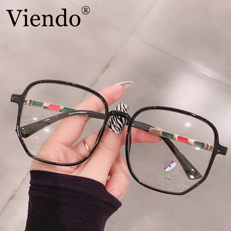 Kính cận VIENDO gọng vuông to đổi màu chống ánh sáng xanh chống tia UV màu sắc thời trang cho nam và nữ