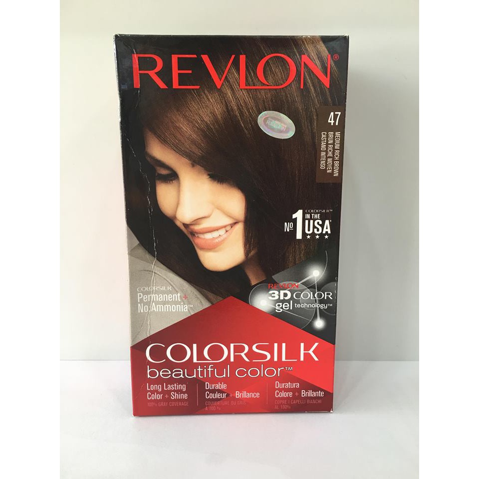 Thuốc nhuộm tóc Revlon Colorsilk màu 47 nâu chocolate vừa
