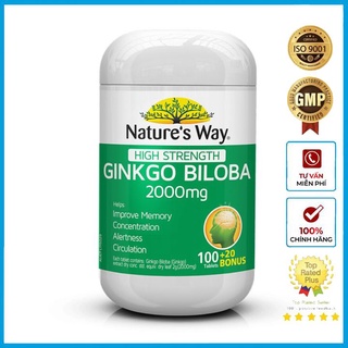Nature's Way Ginkgo Biloba 2000mg - Viên uống hỗ trợ tăng cường sức khỏe não bộ