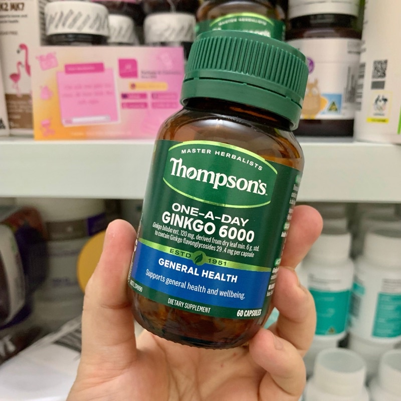 Bổ não Ginkgo Biloba 6000mg Thompson's 60 Viên