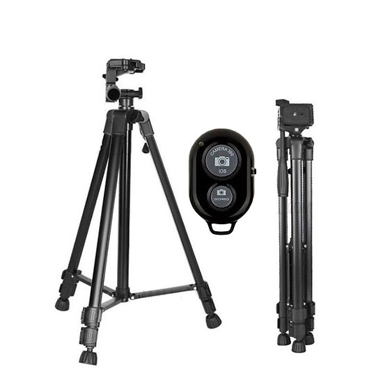 Chân giá đỡ máy ảnh Tripod 3366 cao 145cm có tay cầm quay phim chuyên Youtuber