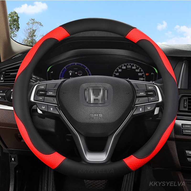 Bao Da Bọc Vô Lăng Xe Hơi Honda City Civic Jazz BRV Mobileio HRV Stream Accord 38cm