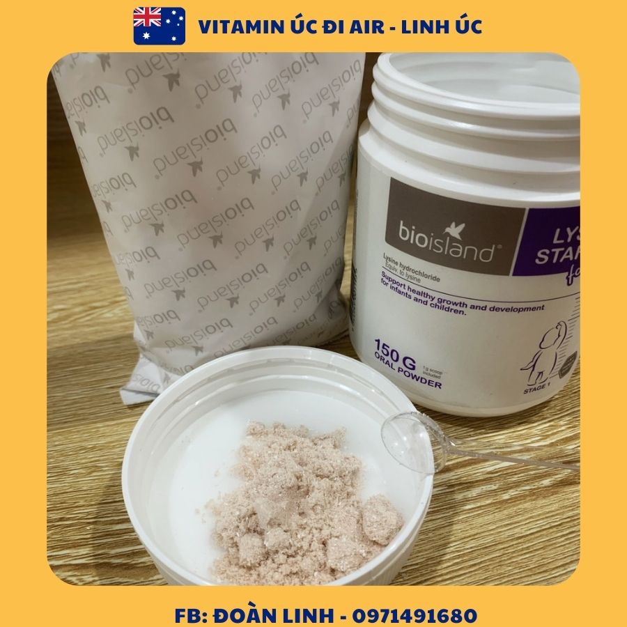Bột tăng chiều cao Bioisland Lysine starter for kids, Hàng Chuẩn Úc