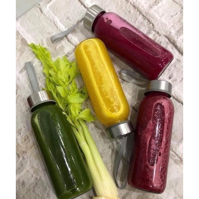 Combo 2 Bình thủy tinh detox 500ml