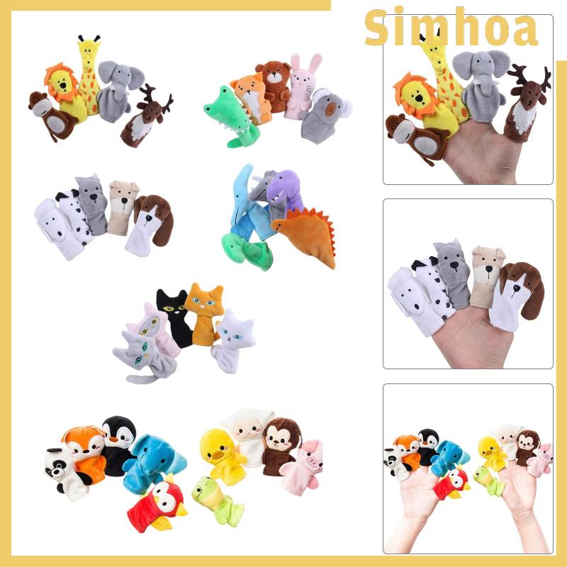 Set 5 Rối Ngón Tay Hình Thú Hoạt Hình Dễ Thương