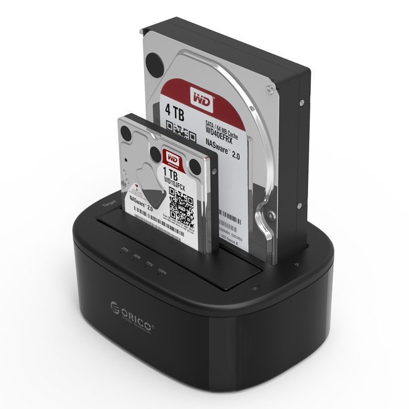 HDD Docking đế cắm ổ cứng đôi Orico 6228US3 USB 3.0 ( 2 khe cắm ) dùng cho HDD 2.5'', 3.5'' và SSD 2.5 inch