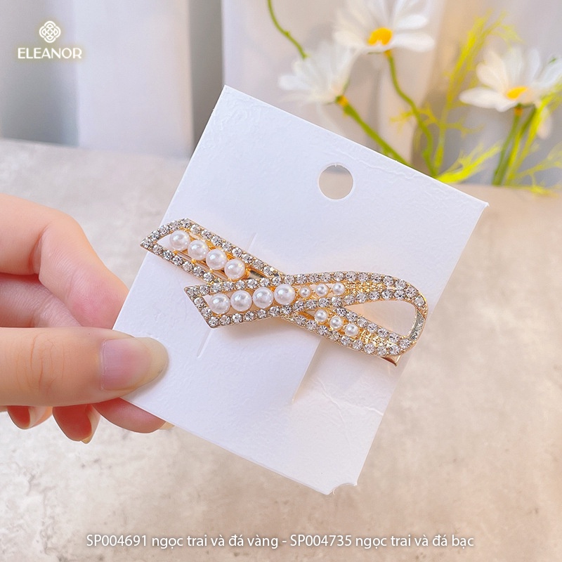 Kẹp tóc nữ Eleaor Accessories đính đá ngọc trai nhận tạo phụ kiện tóc 4735