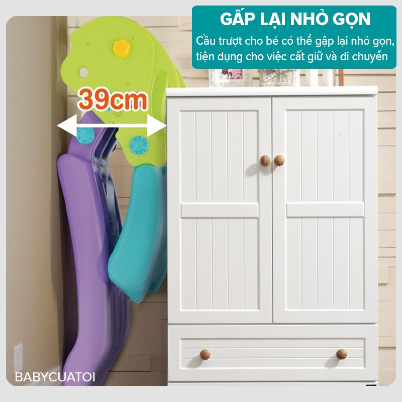 Cầu trượt Hàn Quốc mini có ném bóng rổ Y1418 BBT gloabal