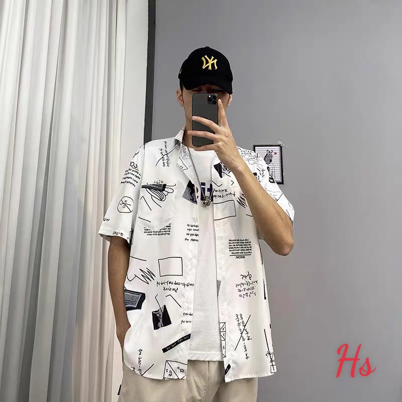 [Mã FAMAYWA giảm 10K đơn 50K] Áo Sơ Mi Chữ Kí Unisex 🦋 Áo Somi Nam Nữ Tay Lỡ Dáng Rộng 2 Màu | BigBuy360 - bigbuy360.vn